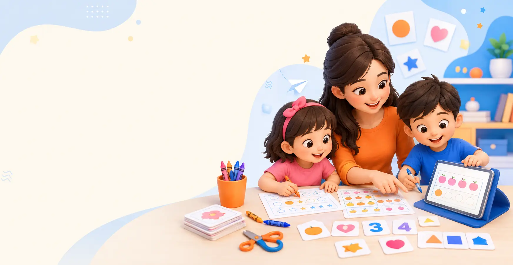 Mẹ và các bé cùng vui học bằng tài liệu Mẹ Con Nhà Tí